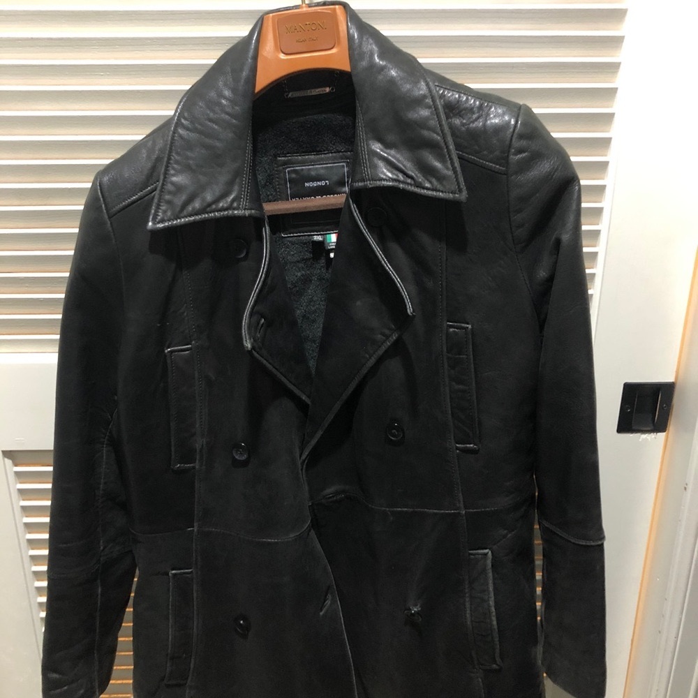Black Genuine Italian Lambskin Leather Jacket - 3XL - Knoles & Carter